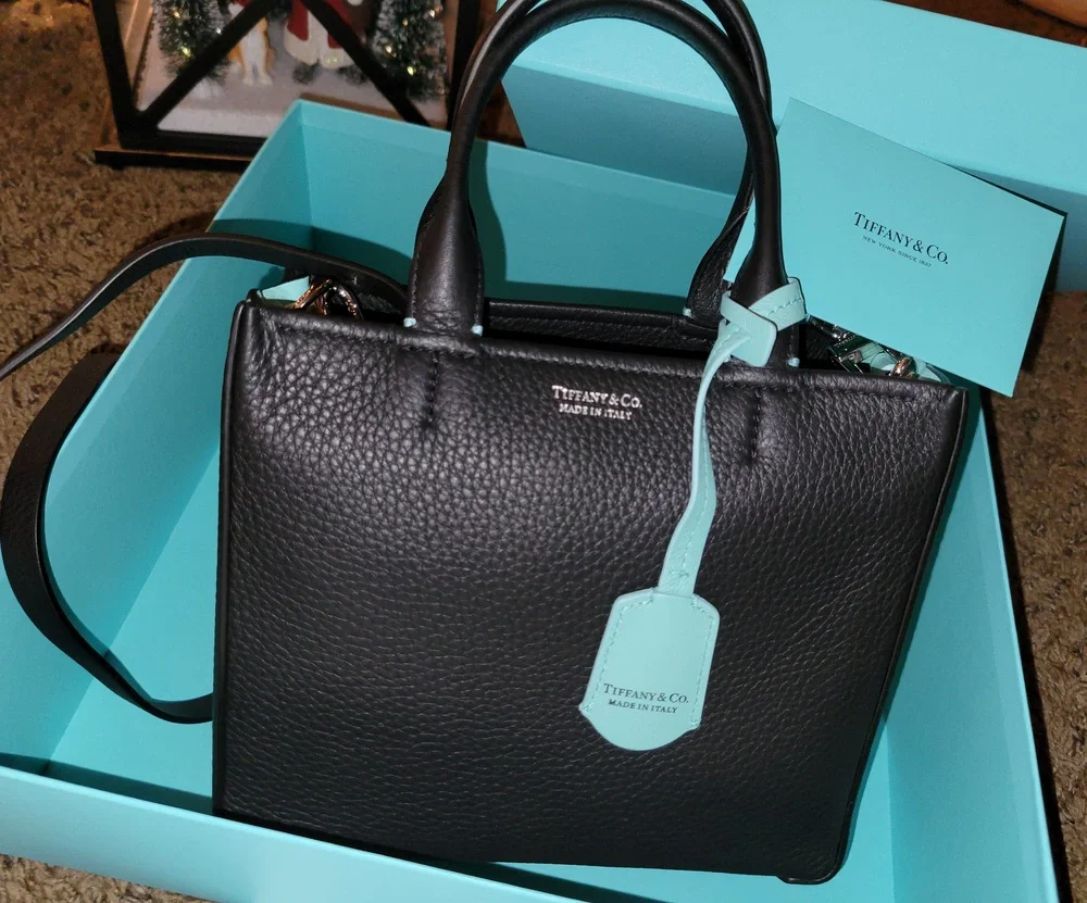Tiffany & Co. | Bags | Tiffany Co Micro Tote Grain Leather Black